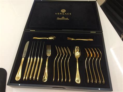 versace gold cutlery|Versace dinnerware set costco.